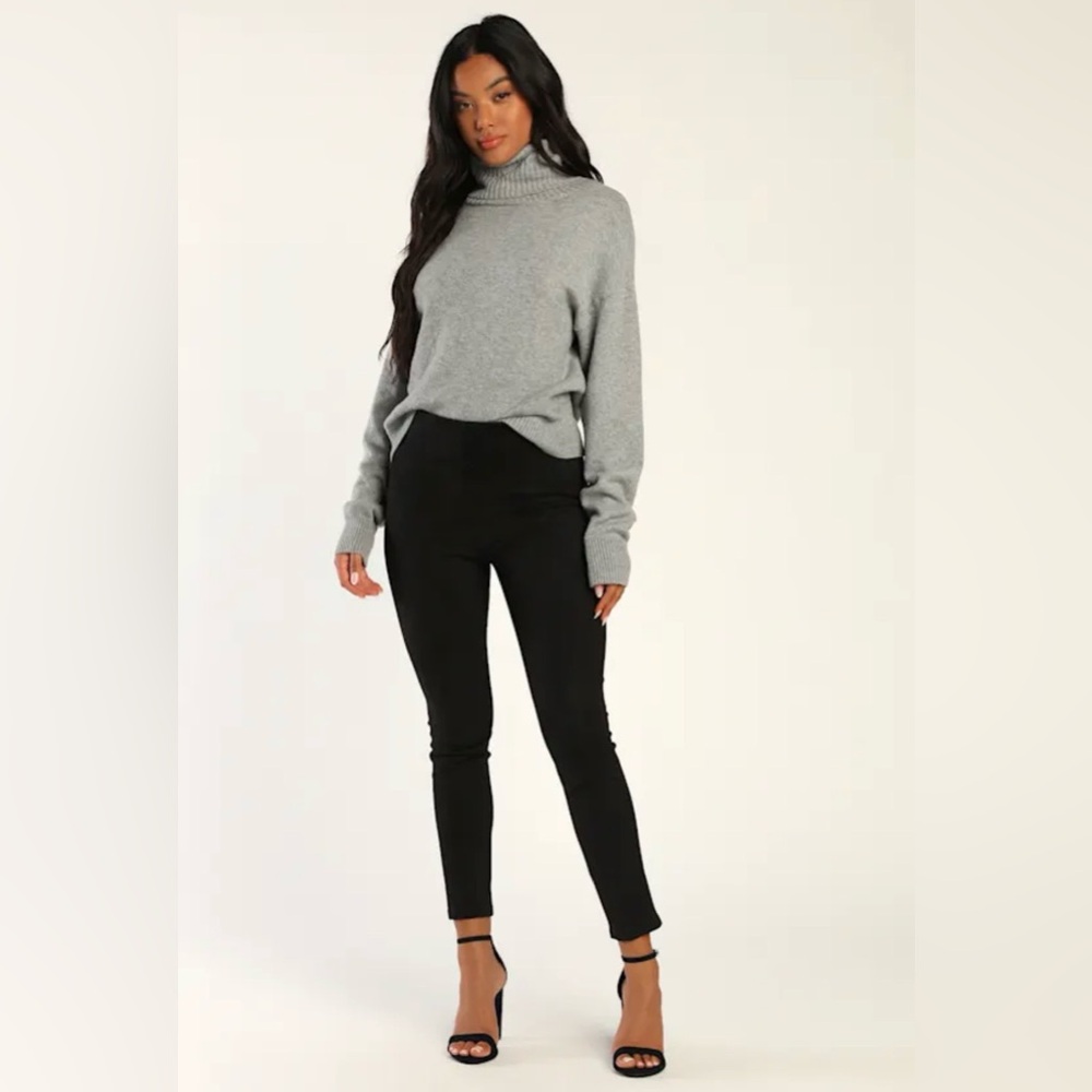 Lulus Black Vegan Suede High-Waist Leggings
